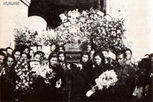 I funerali di Livia Venturini a Bubano nel giugno 1944