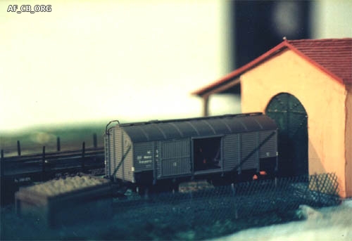 Diorama della Stazione FVS di Castel Bolognese: la rimessa delle locomotive.