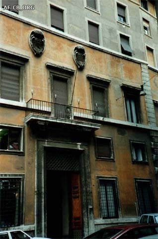 Roma: particolare della facciata dell'attuale Palazzo Ginnasi