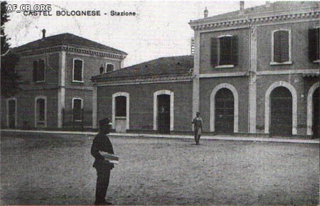 La stazione ferroviaria nel 1916