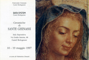 Il pieghevole della mostra del 1997. All'interno l'elenco delle opere esposte